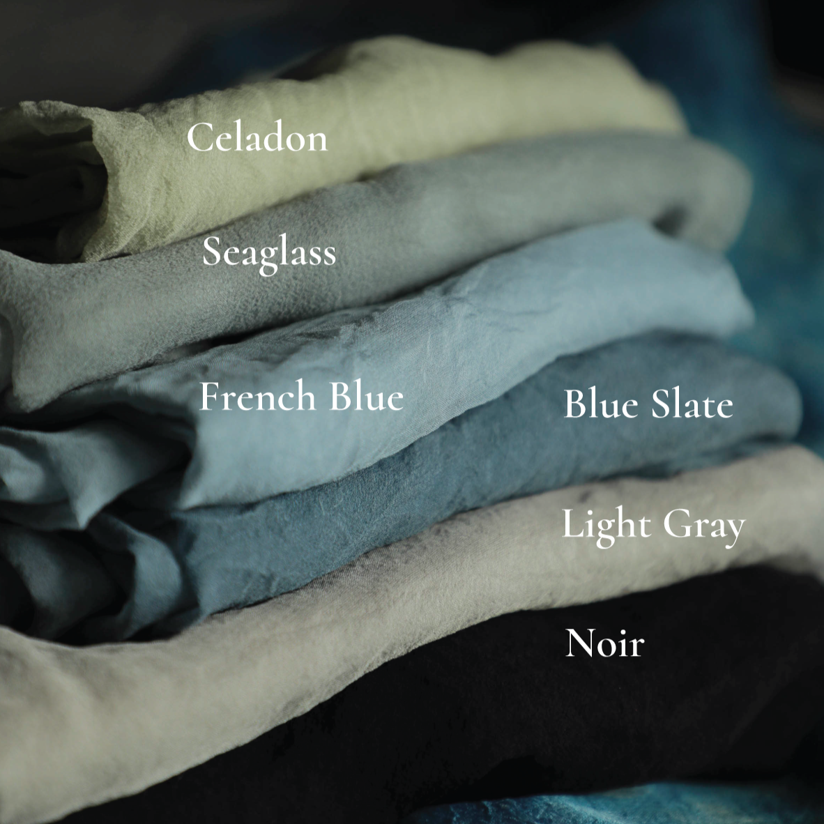 Styling Silks / Plant Dyed Ocean Collection