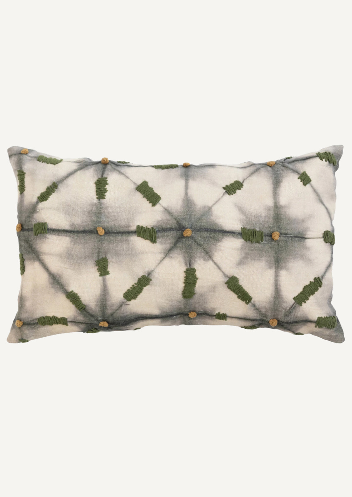 Embroidered Shibori Pillow