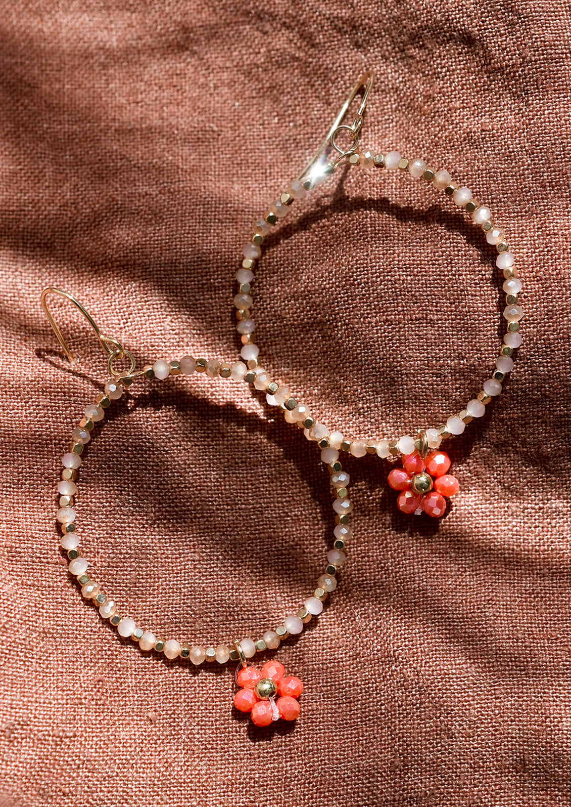Shimmerfloral Hoop Earrings