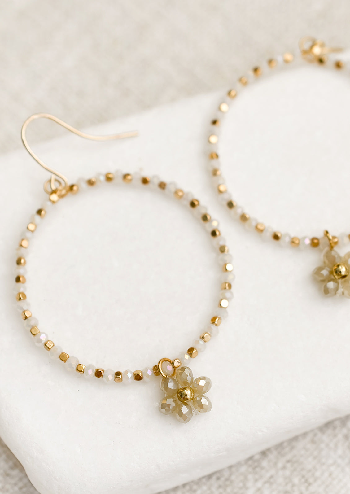 Shimmerfloral Hoop Earrings