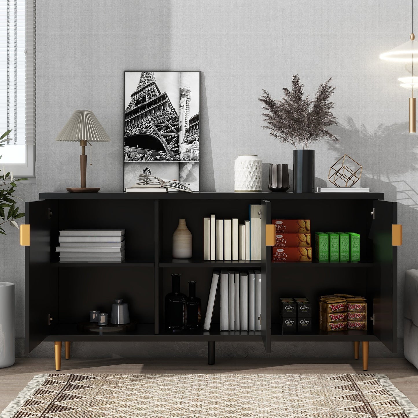 Sierra TV Stand, Console Table and Storage Sideboard Cabinet