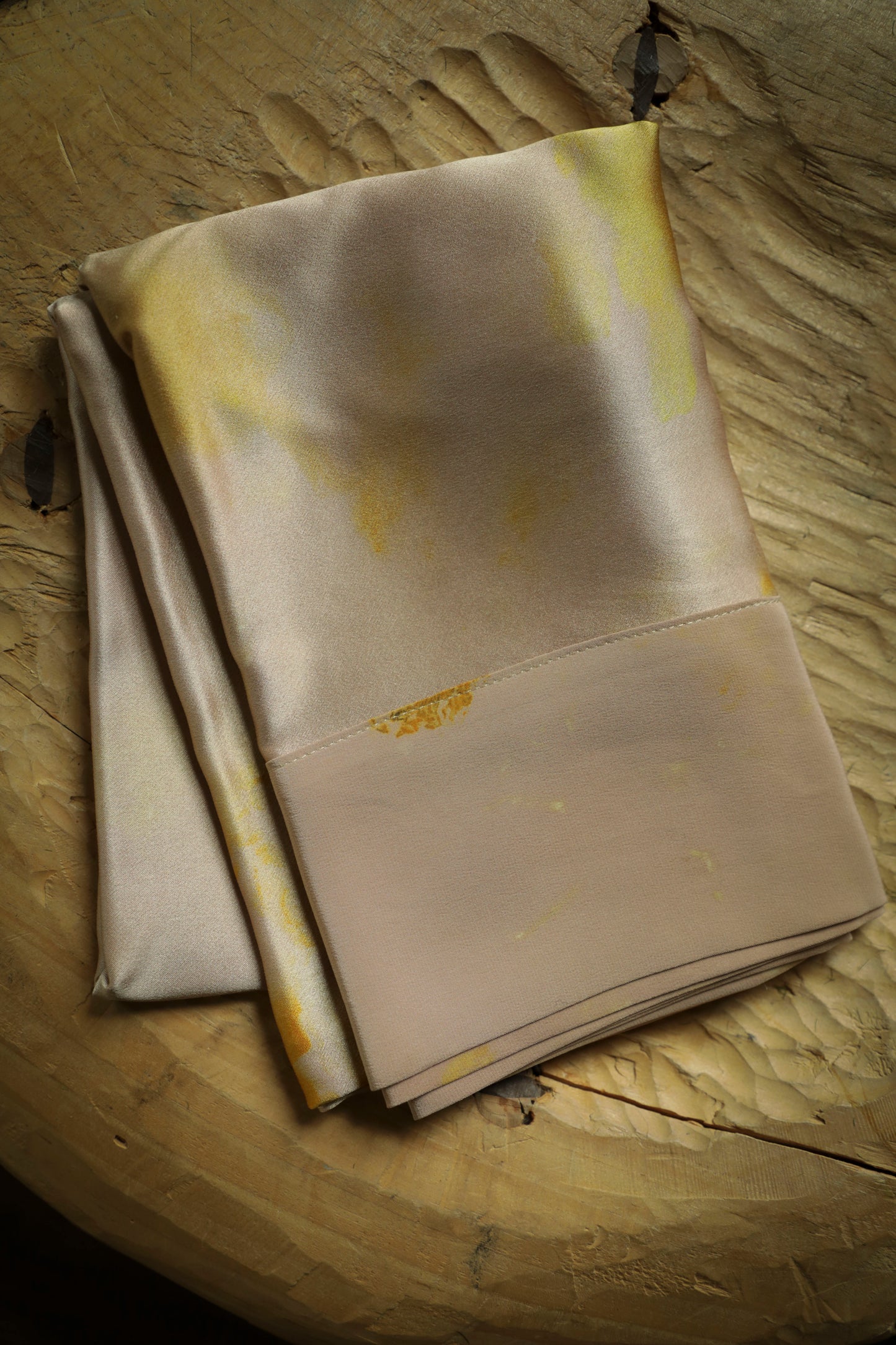 Botanical Print Naturally Dyed Silk Pillowcase / BLUSHING ROSE