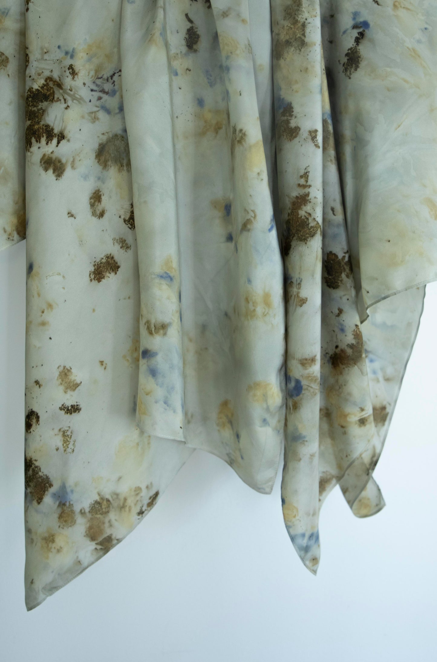 Original Eco-Dyed {Sage-Blue}  | 35 x 35" 100% Silk Scarf