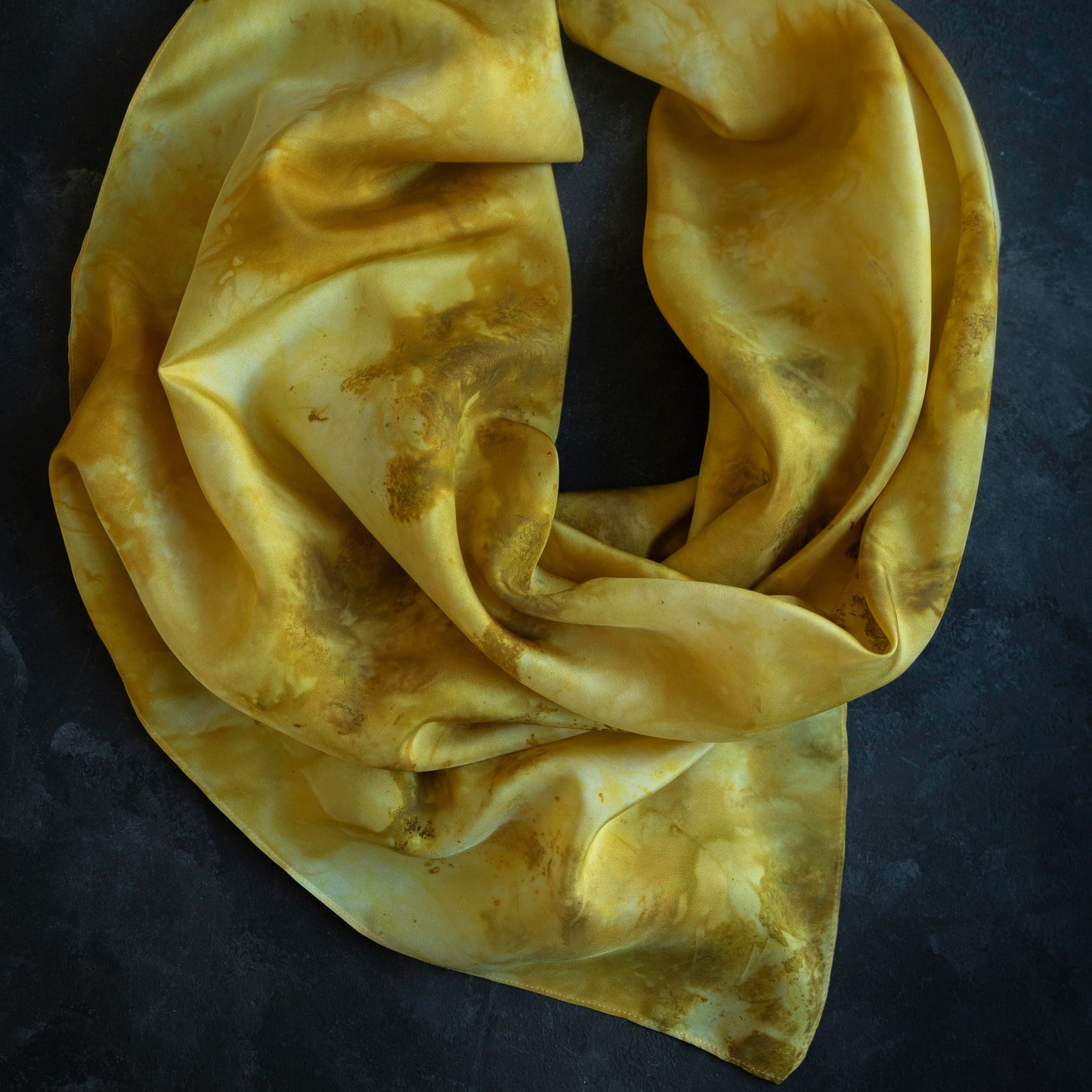Original Eco-Print {Marigolds} No.1  | 35 x 35" 100% Silk Scarf