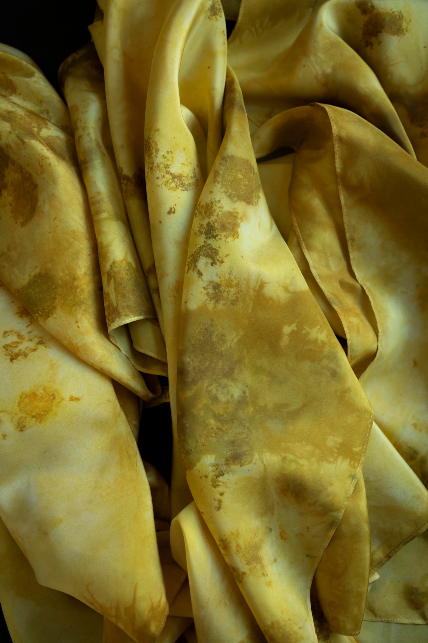 Original Eco-Print {Marigolds} No.1  | 35 x 35" 100% Silk Scarf