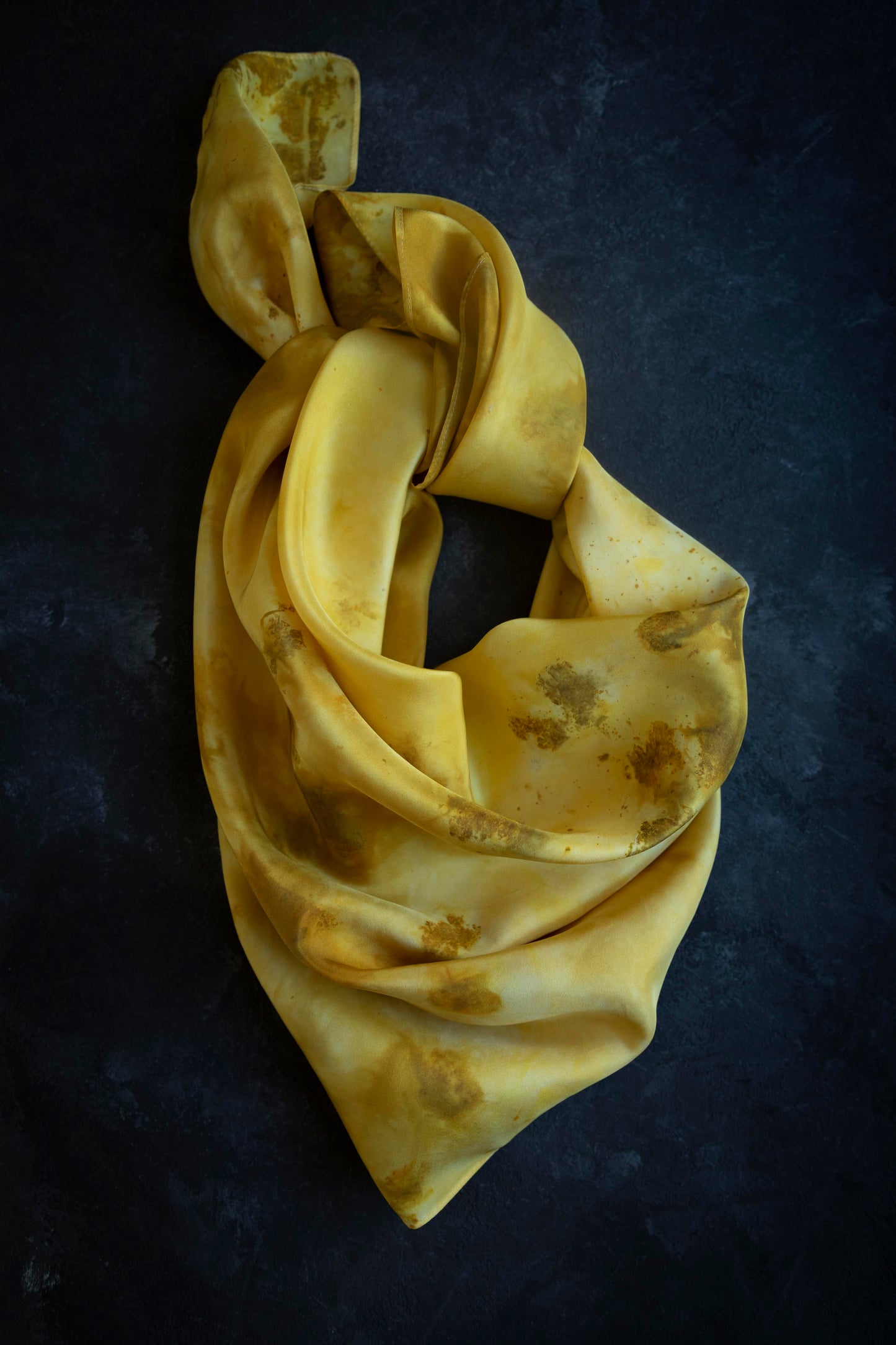 Original Eco-Print {Marigolds} No.1  | 35 x 35" 100% Silk Scarf