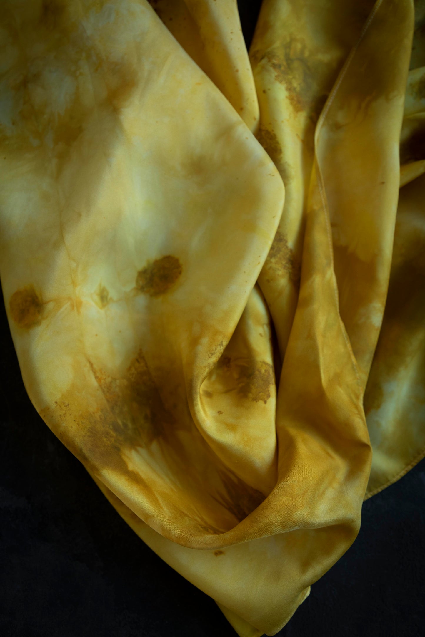 Original Eco-Print {Marigolds} No.1  | 35 x 35" 100% Silk Scarf
