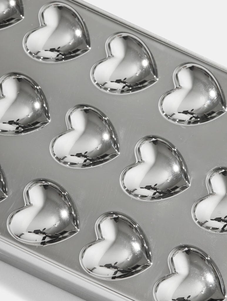 Silver Chrome 3D Heart iPhone Case