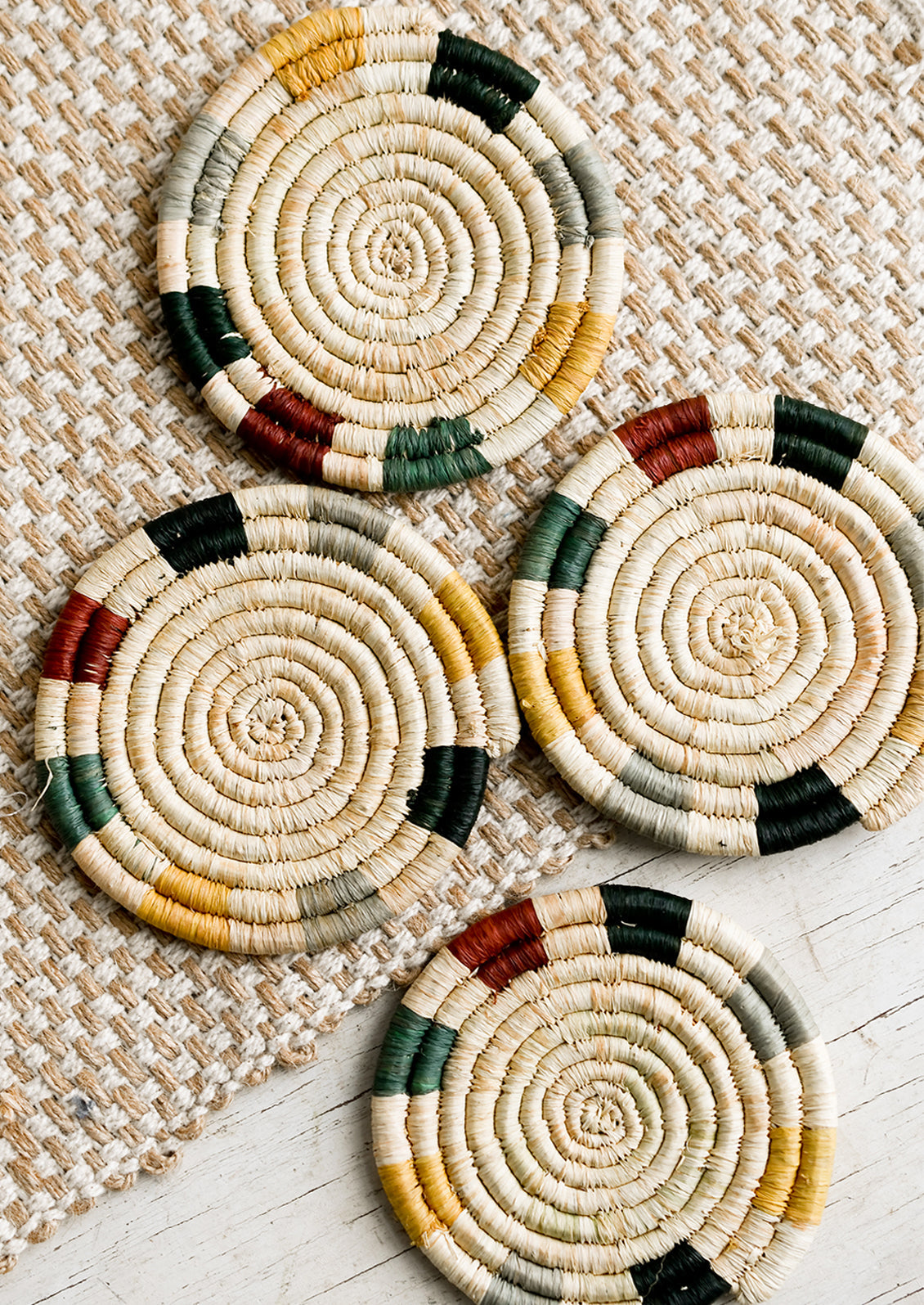 Simeon Raffia Coaster Set