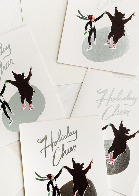 Iceskating Holiday Cheer Card Set