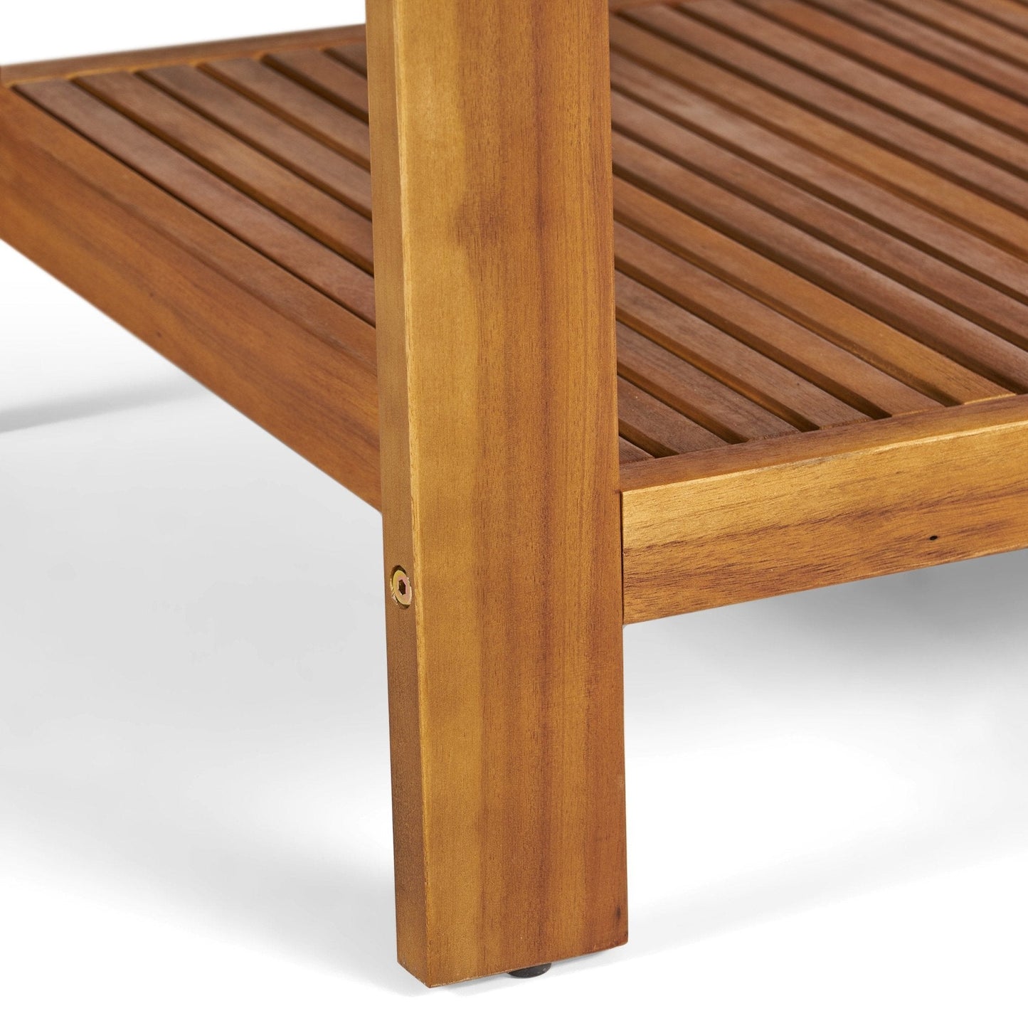 Slatted Patio Furniture Sets with Loveseat and Coffee Table