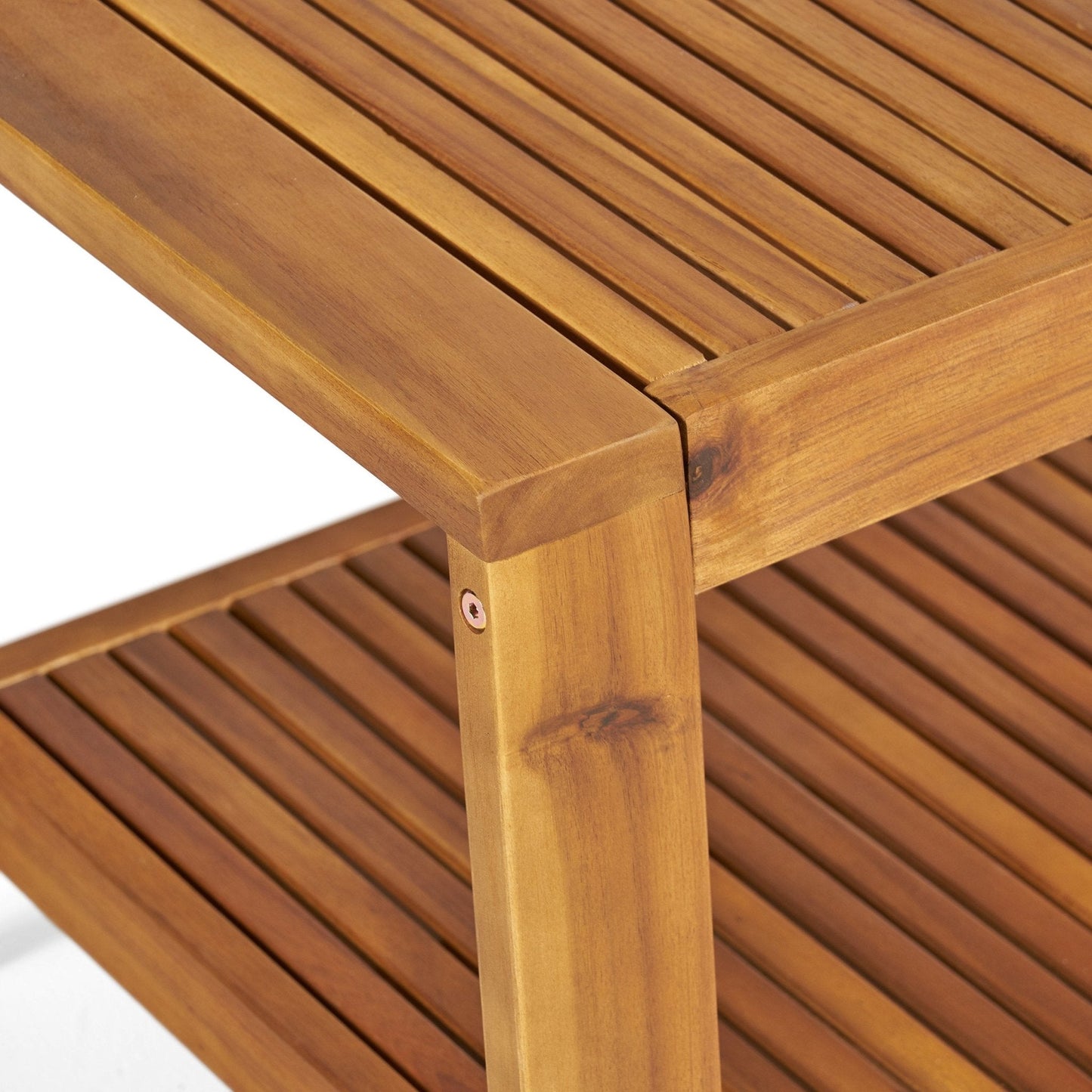 Slatted Patio Furniture Sets with Loveseat and Coffee Table
