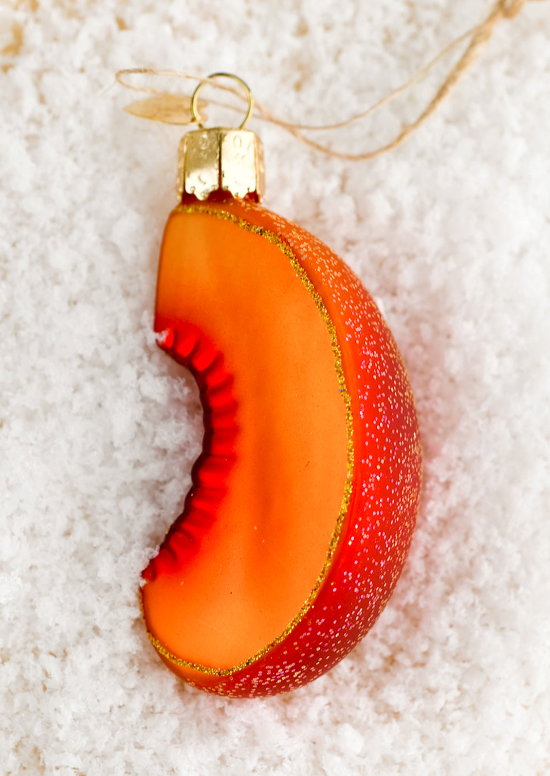 Sliced Peach Ornament