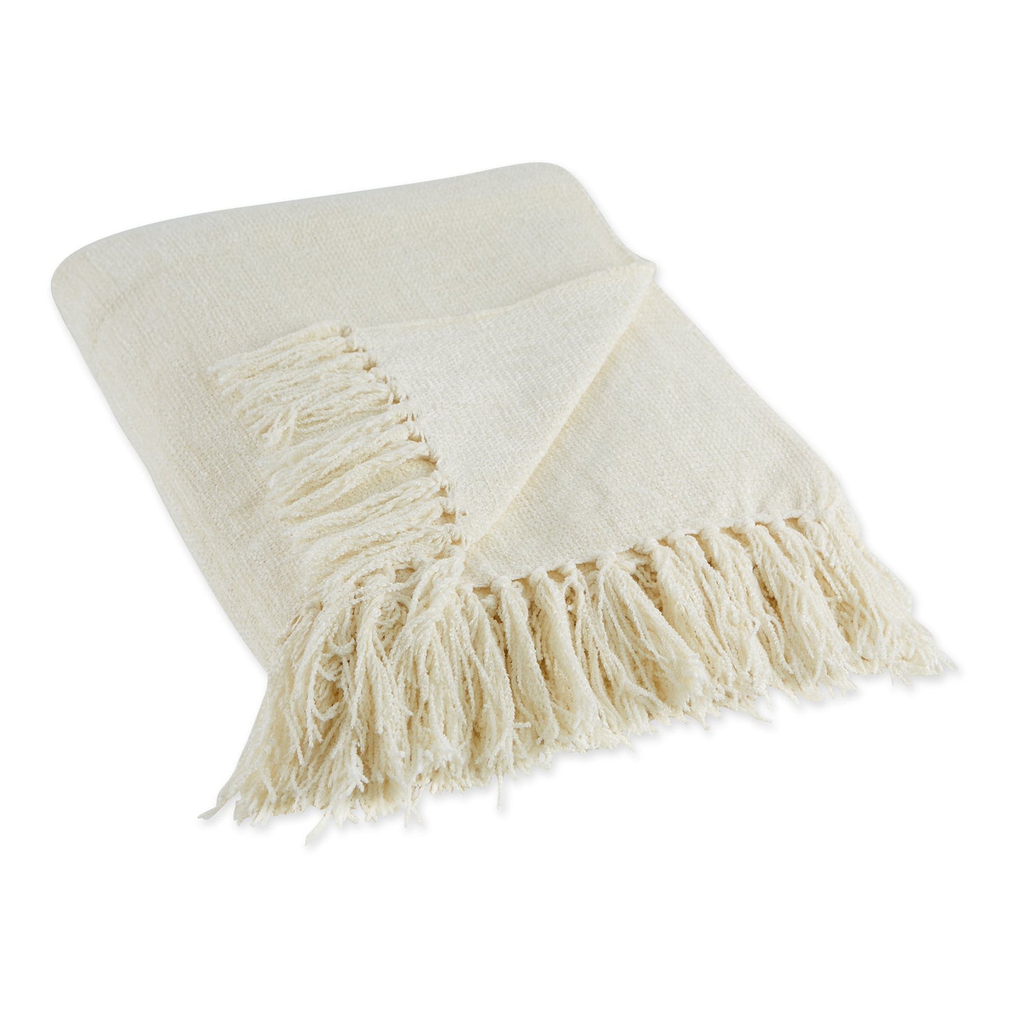 Soft Cream Chenille Throw