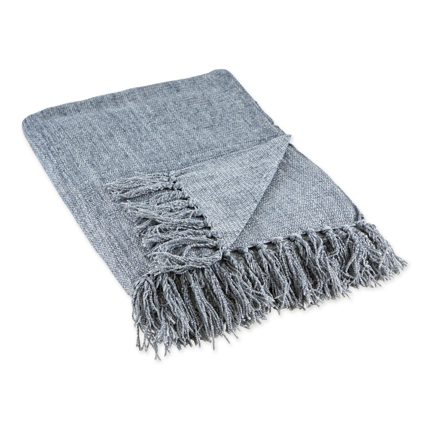Soft Denim Blue Chenille Throw