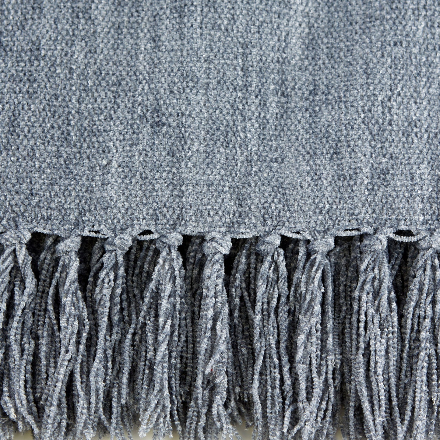 Soft Denim Blue Chenille Throw