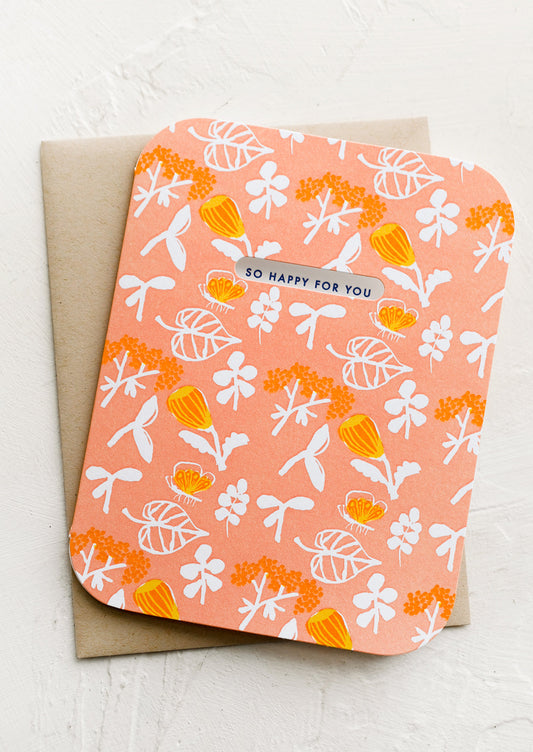 Peachy So Happy For You Card