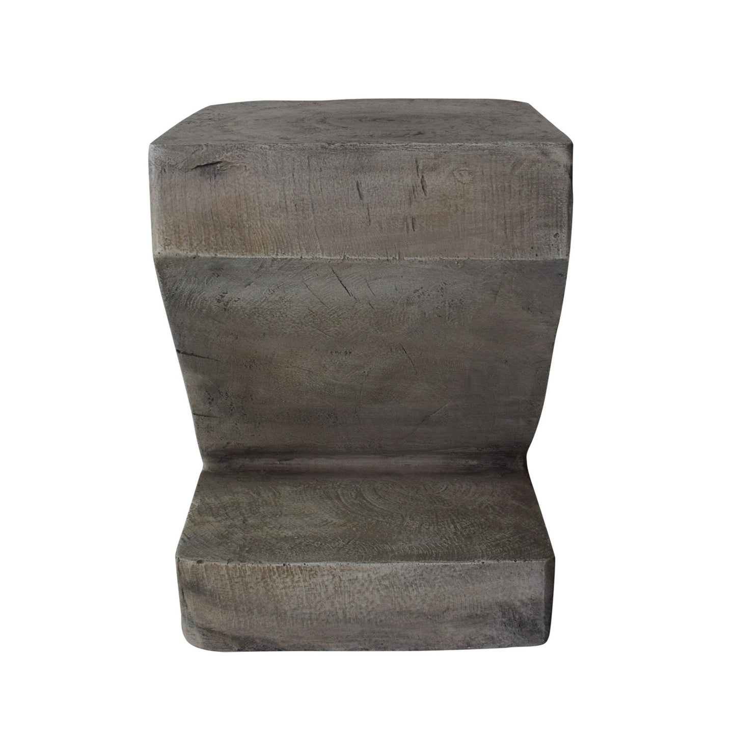 Solid Wood Z-Shape Side Table