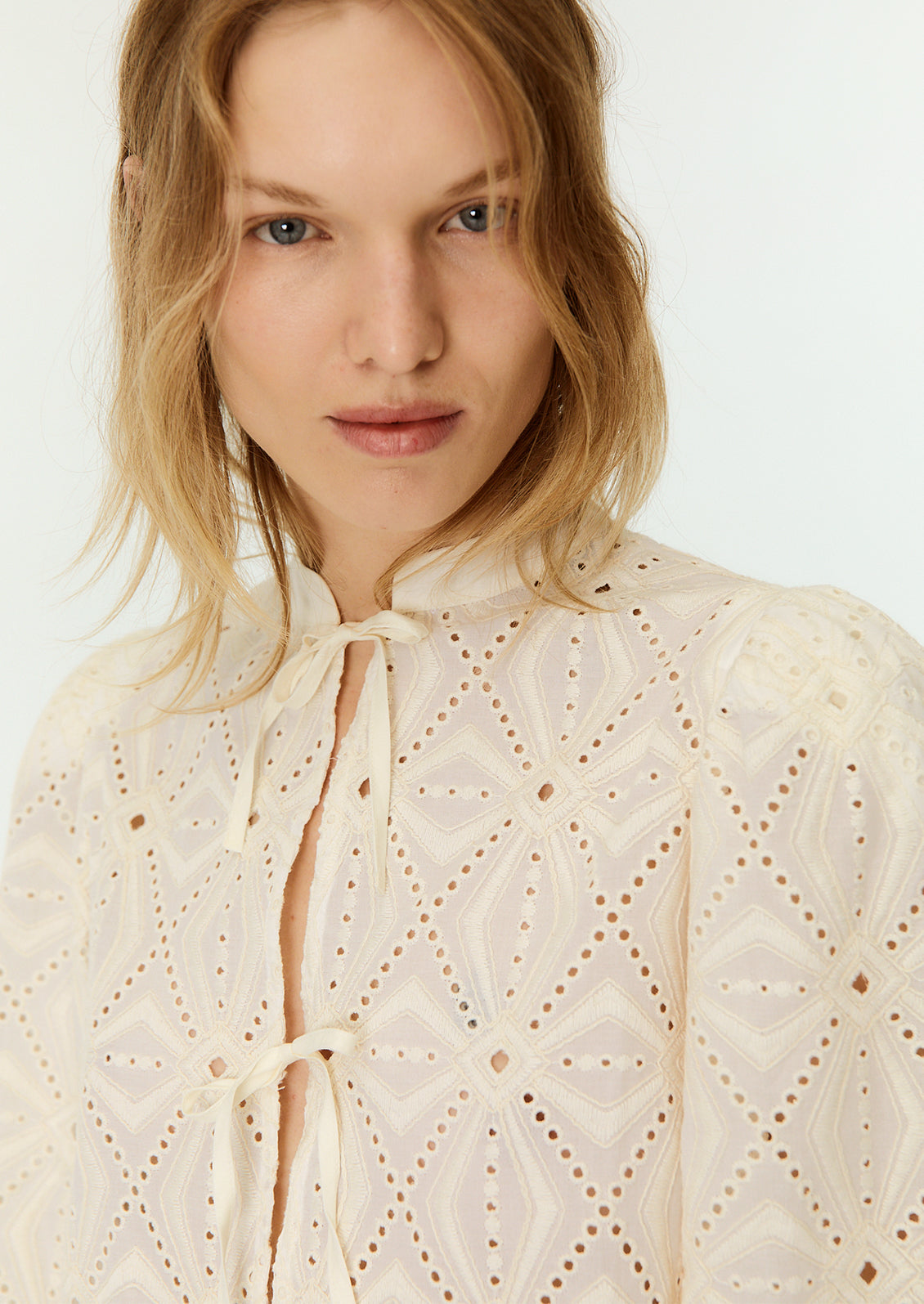 South Tie Front Blouse