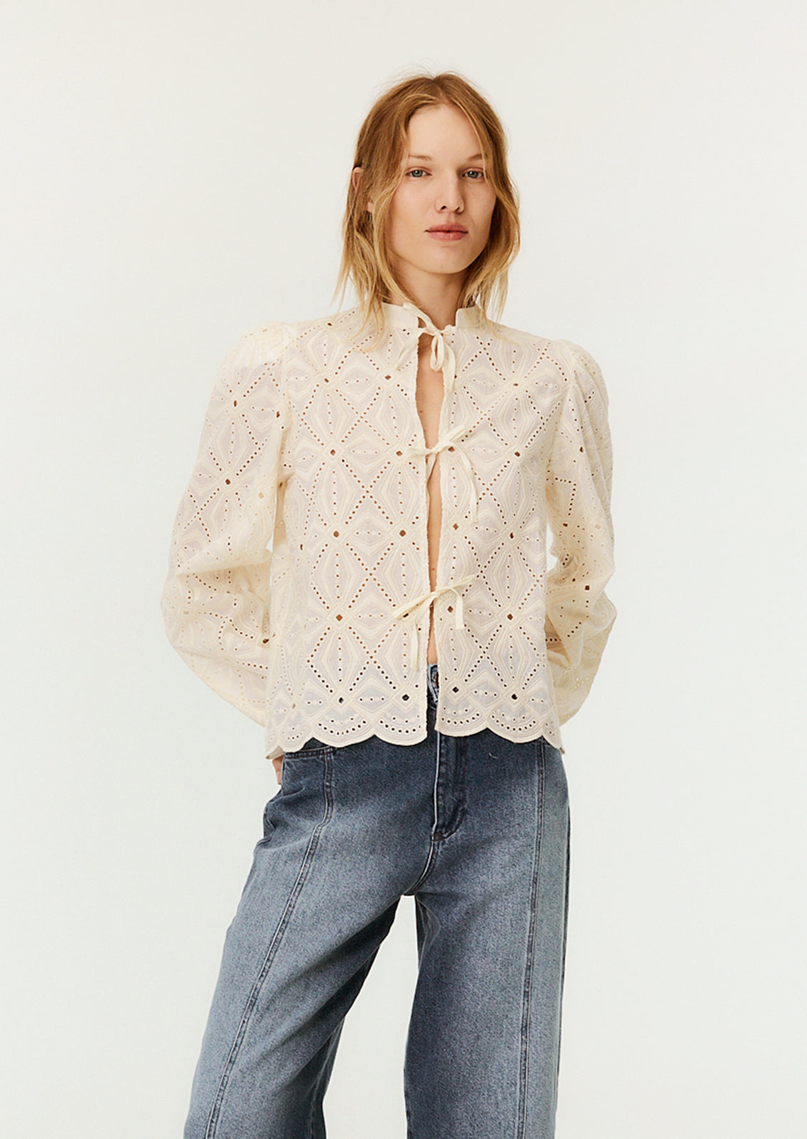 South Tie Front Blouse