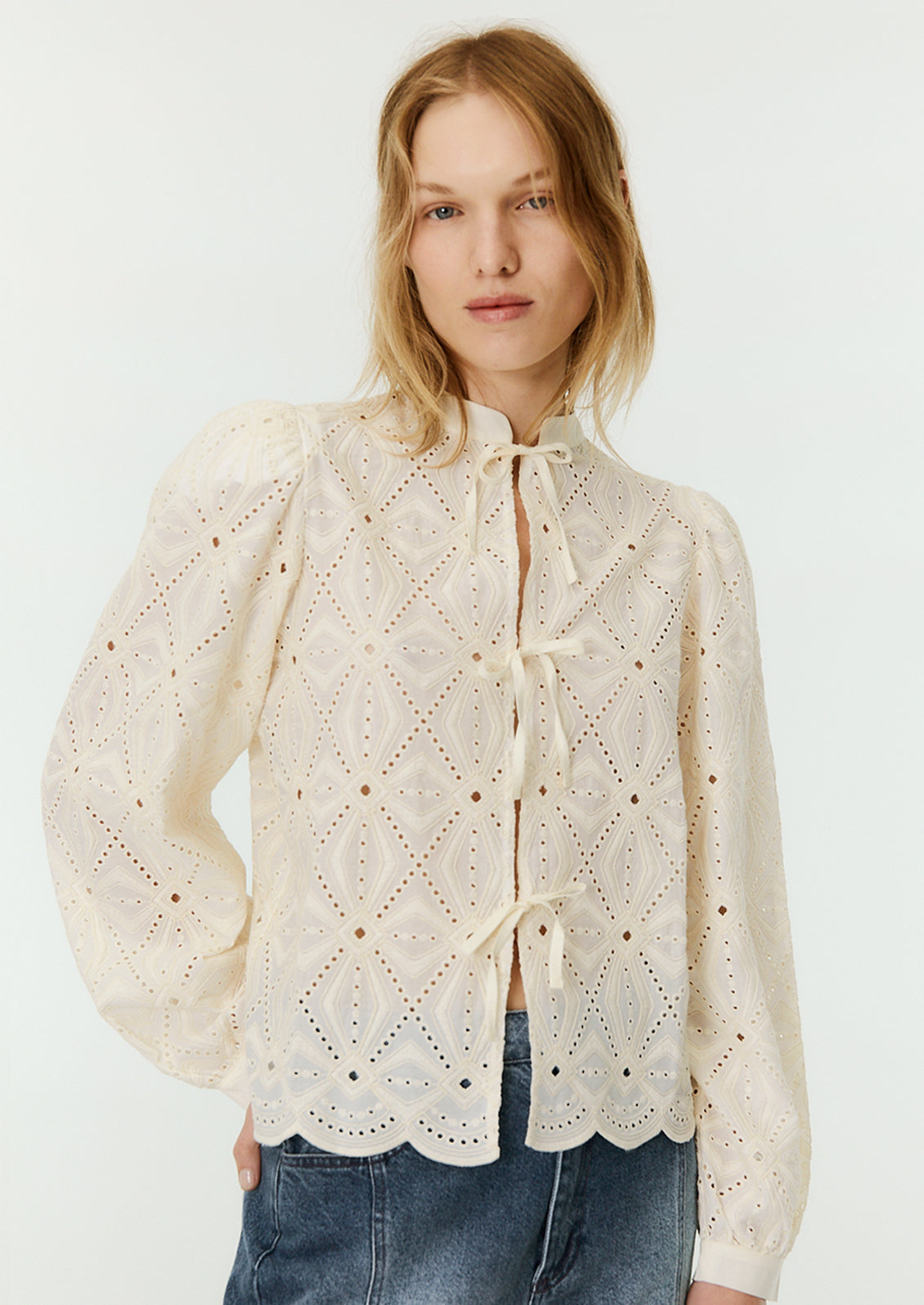 South Tie Front Blouse