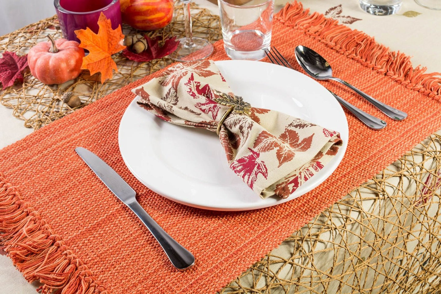 Spice Variegated Fringe Placemats, Set Of 6