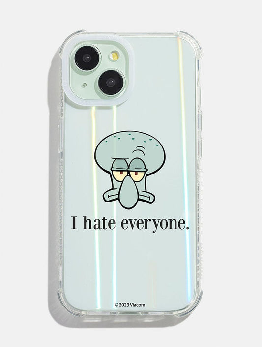 SpongeBob x Skinnydip Squidward I Hate Everyone Shock iPhone Case