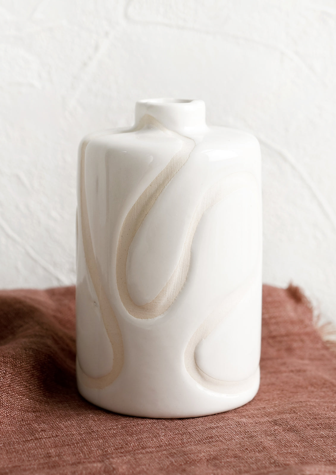 Tonal Squiggle Bud Vase