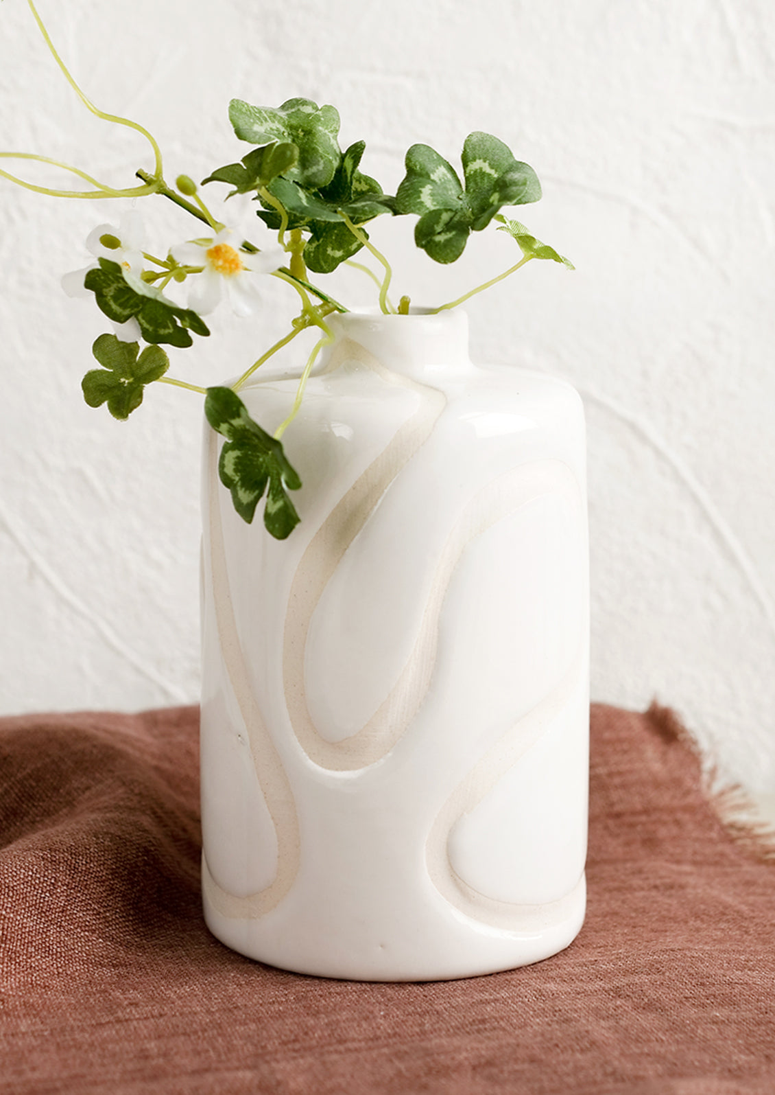 Tonal Squiggle Bud Vase