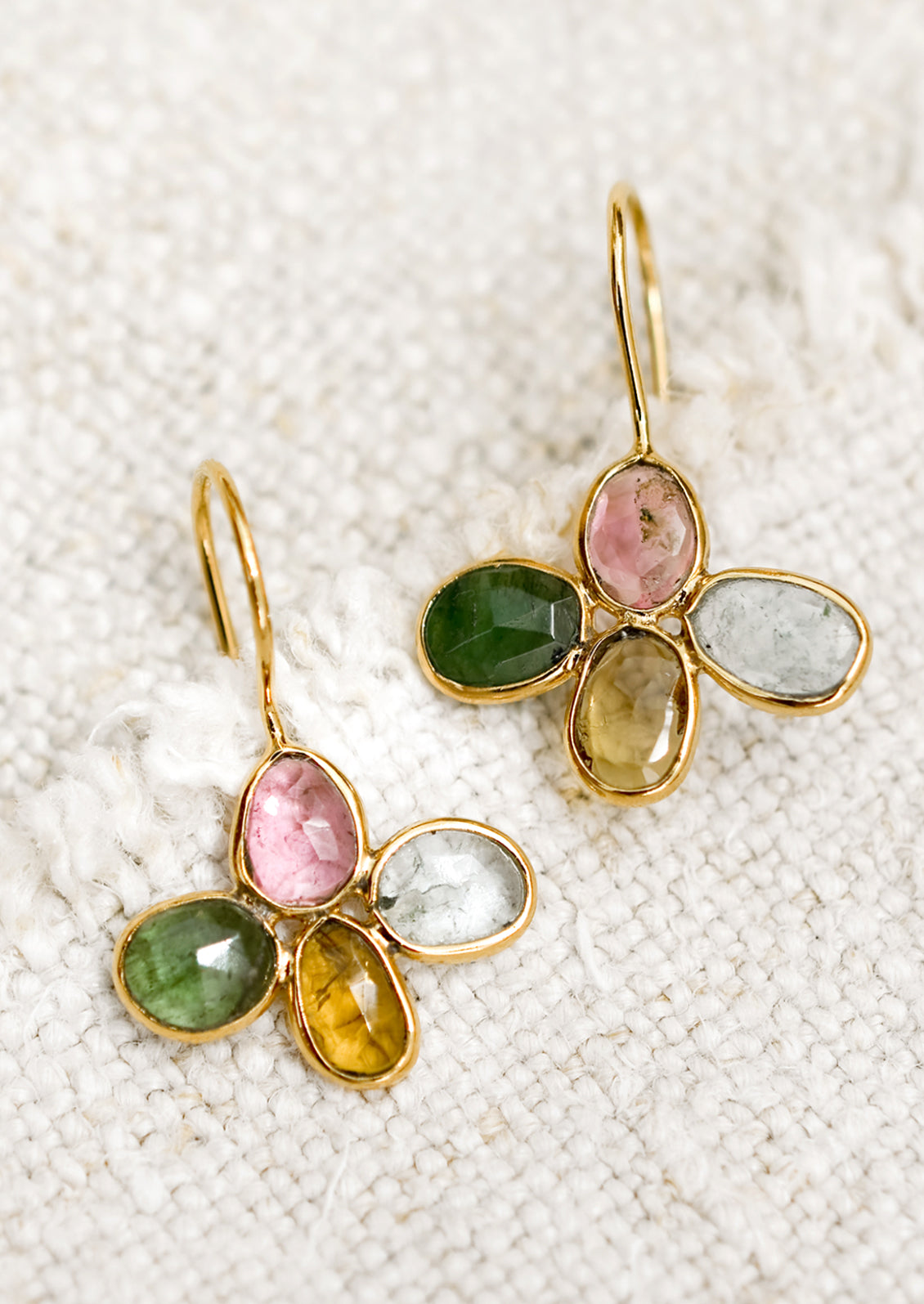 Stained Glass Tourmaline Earrings
