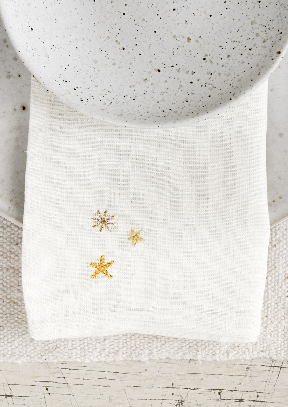 Starry Night Embroidered Napkin
