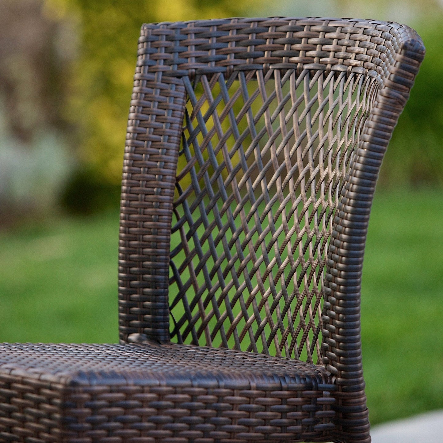 Stellar Outdoor Dining Chair with Rattan Cover, Set of 4