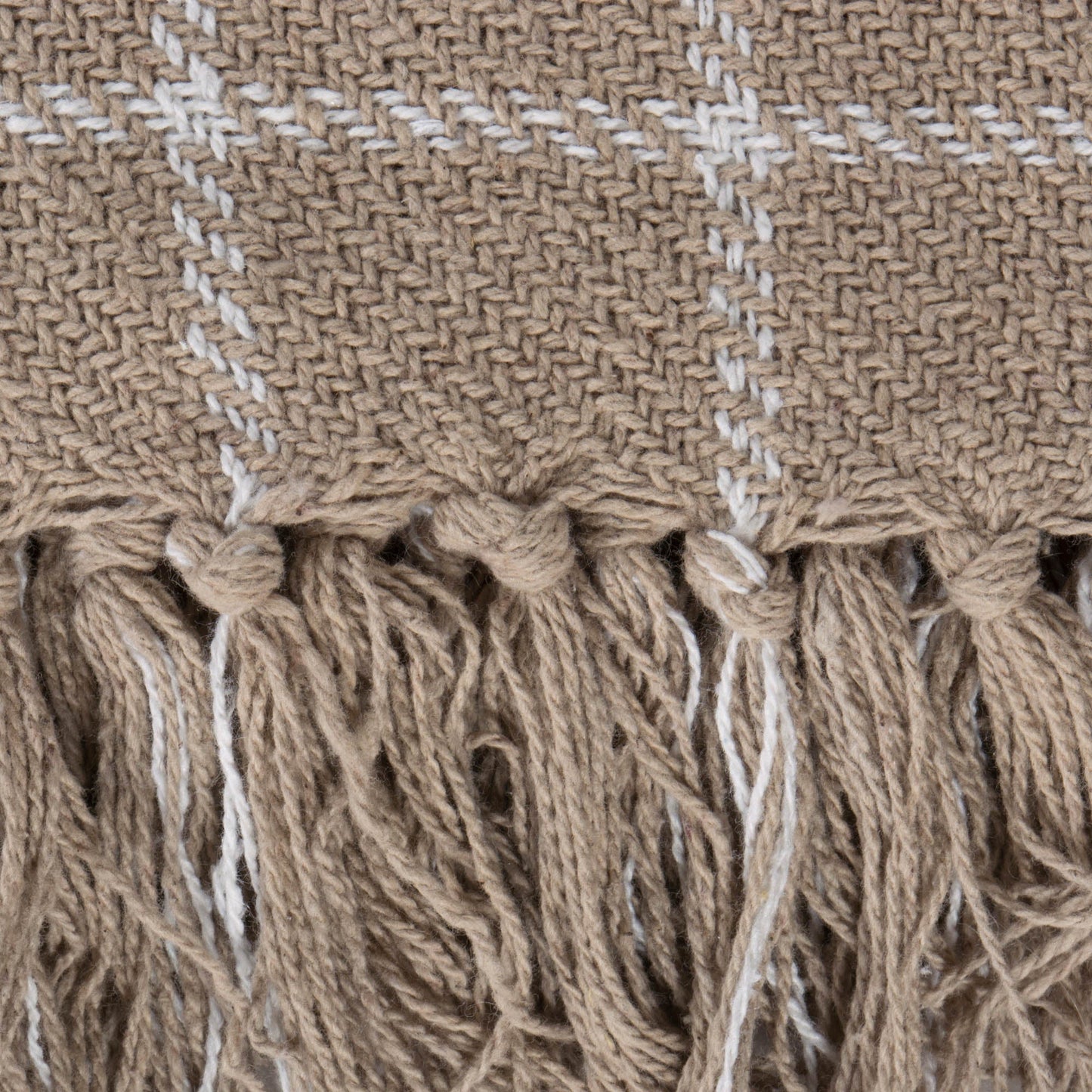 Stone Checked Plaid Throw