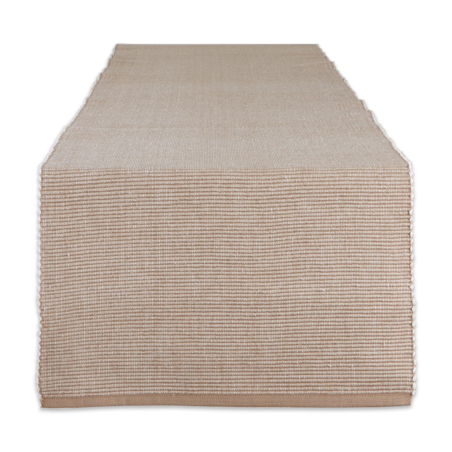 Stone & White 2-Tone Ribbed 13"X108" Table Runner