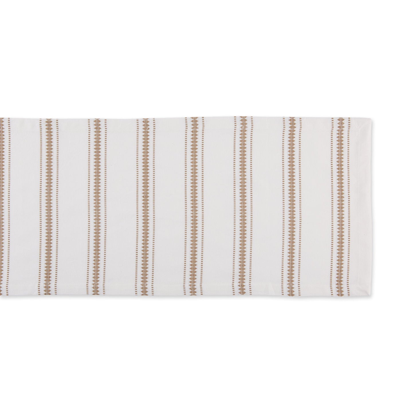 Stone Zig Dobby Stripe 14"X108" Table Runner