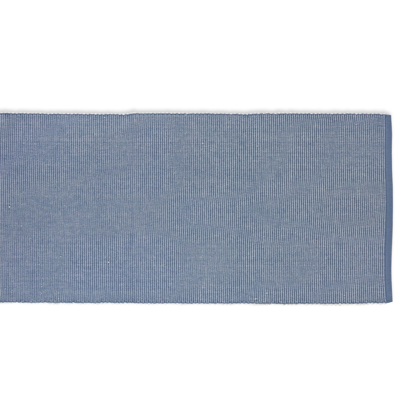 Stonewash Blue & White 2-Tone Ribbed 13"X72" Table Runner