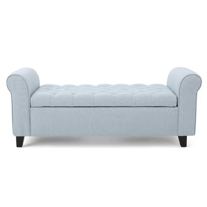 Storage Ottoman with Rolled Arms