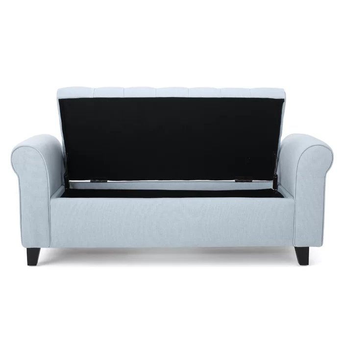 Storage Ottoman with Rolled Arms