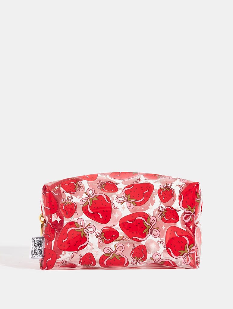 Strawberry Bow Make Up Bag