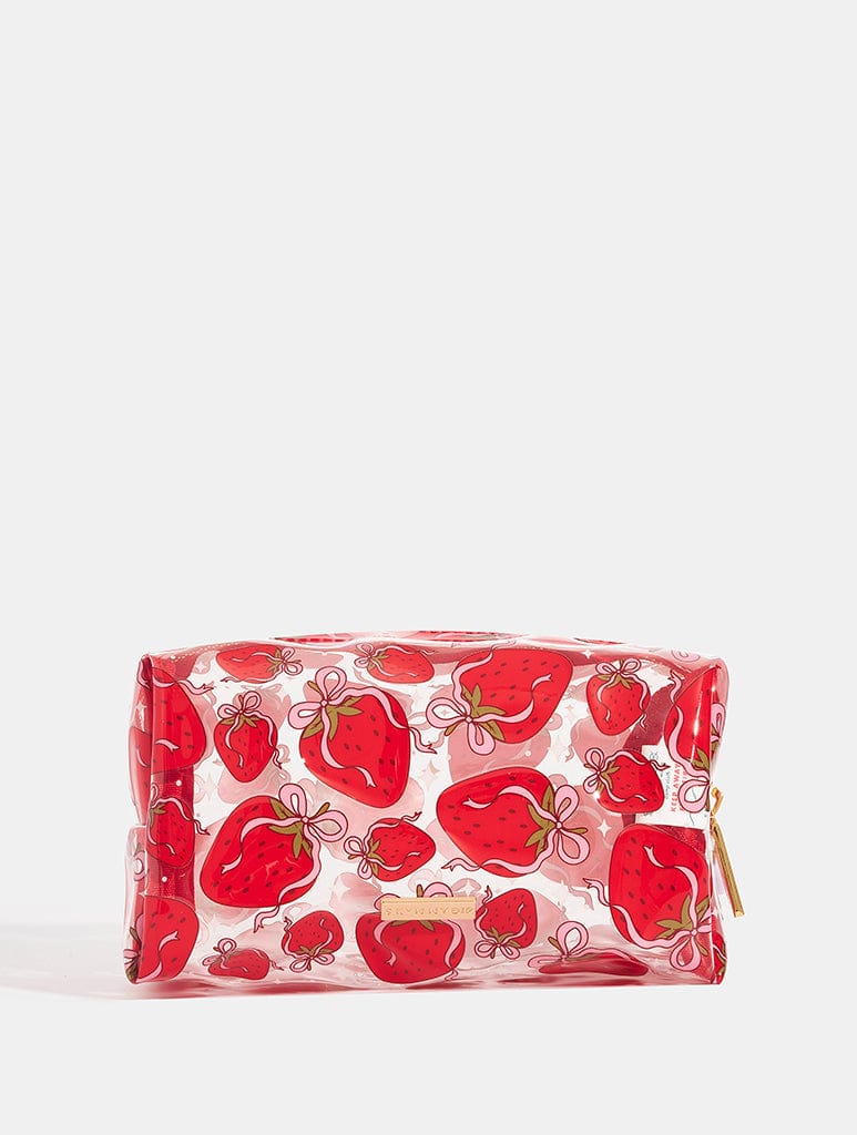 Strawberry Bow Make Up Bag