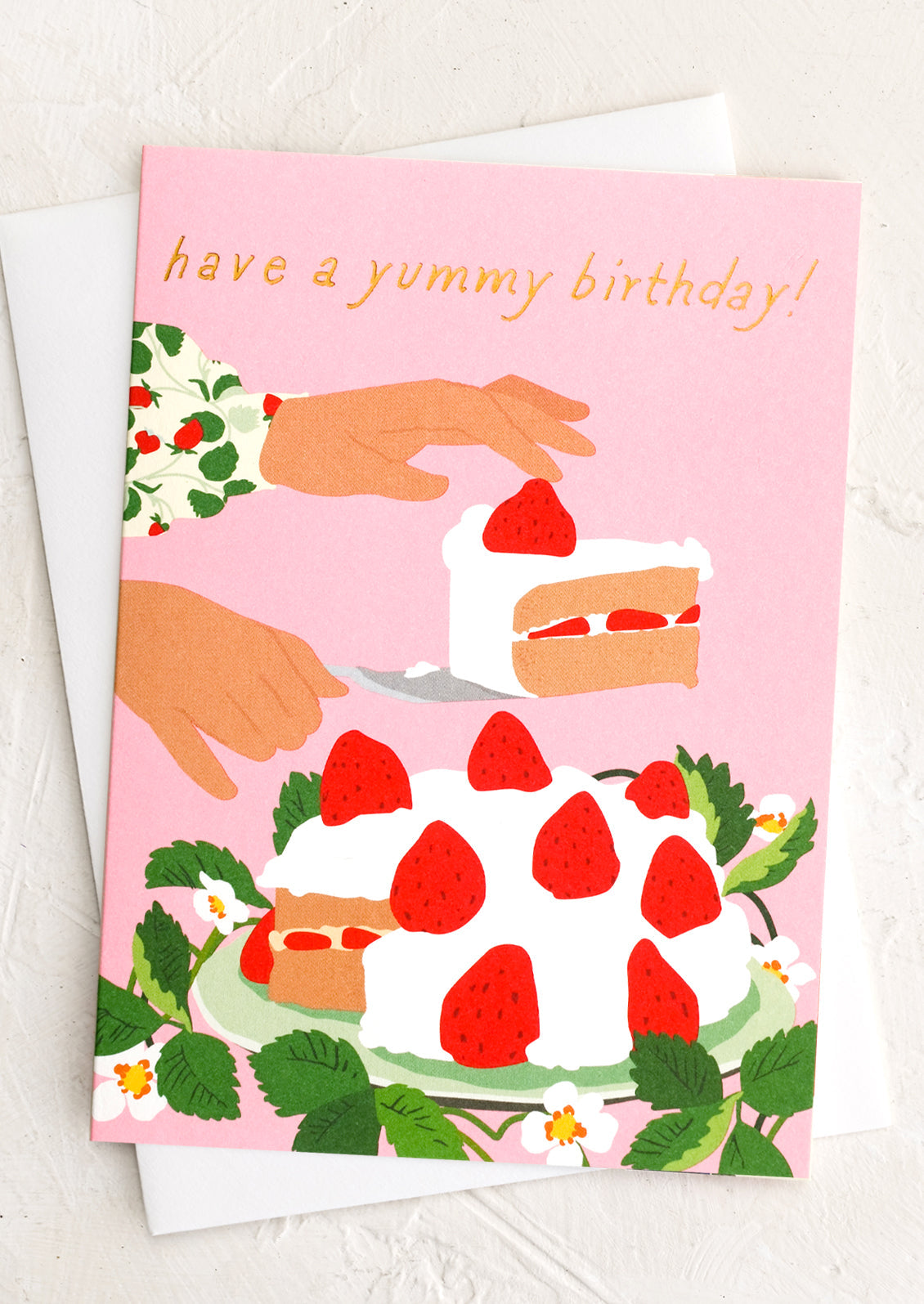 Strawberry Cake Birthday Card