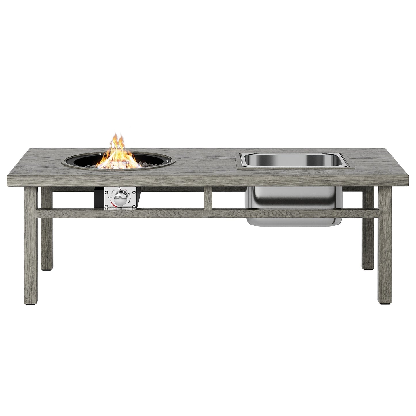 Strickland Coffee Table with Ice Bucket and Fire Pit