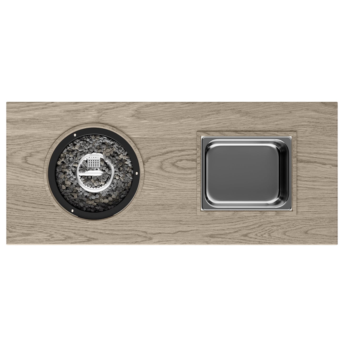 Strickland Coffee Table with Ice Bucket and Fire Pit