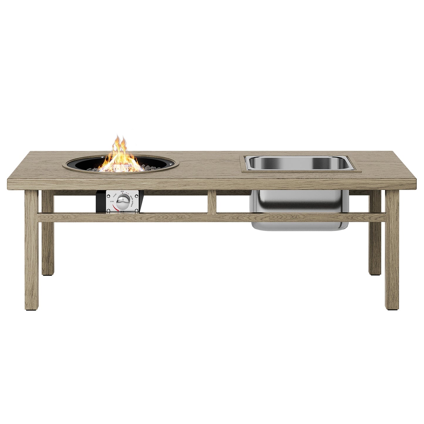 Strickland Coffee Table with Ice Bucket and Fire Pit