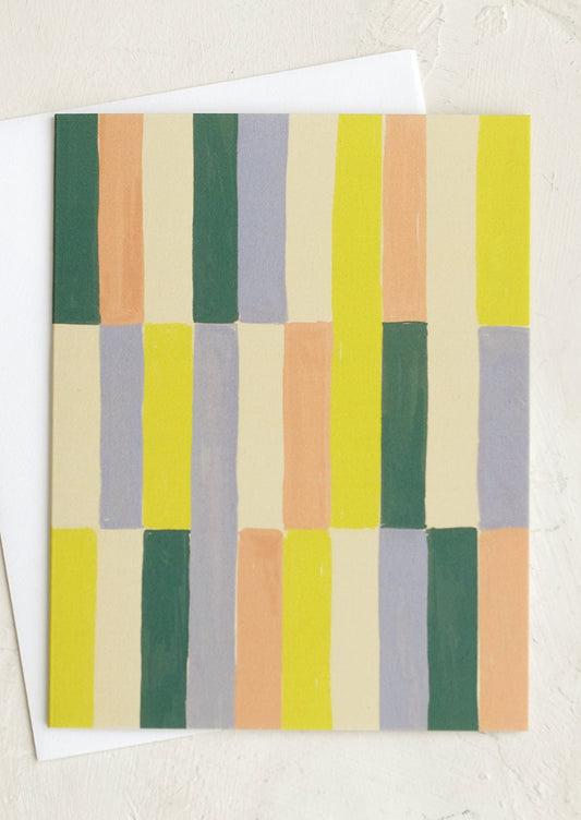 Painted Stripes Blank Card