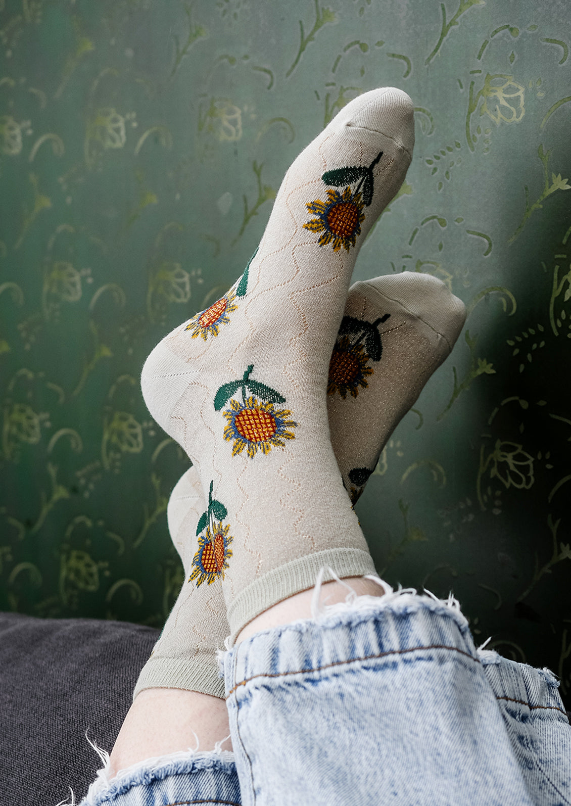 Late Summer Sunflower Socks