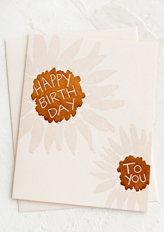 Sunflower Birthday Card