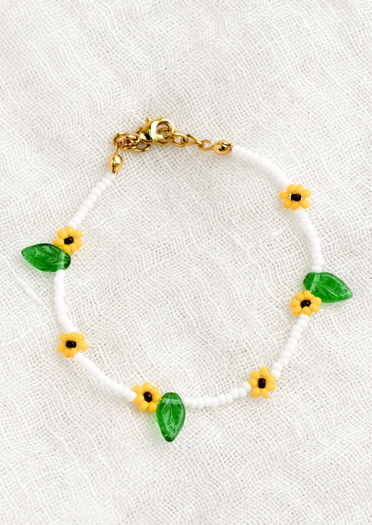 Sunflower Beaded Bracelet