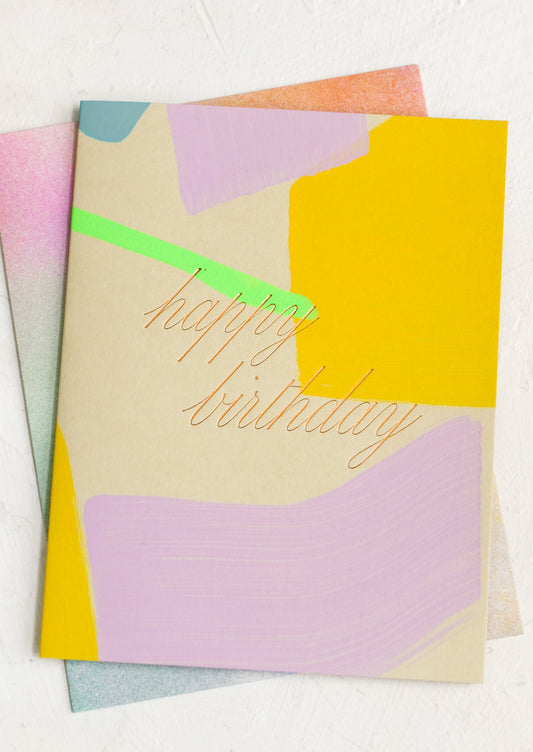 Sunshine Paintstroke Birthday Card