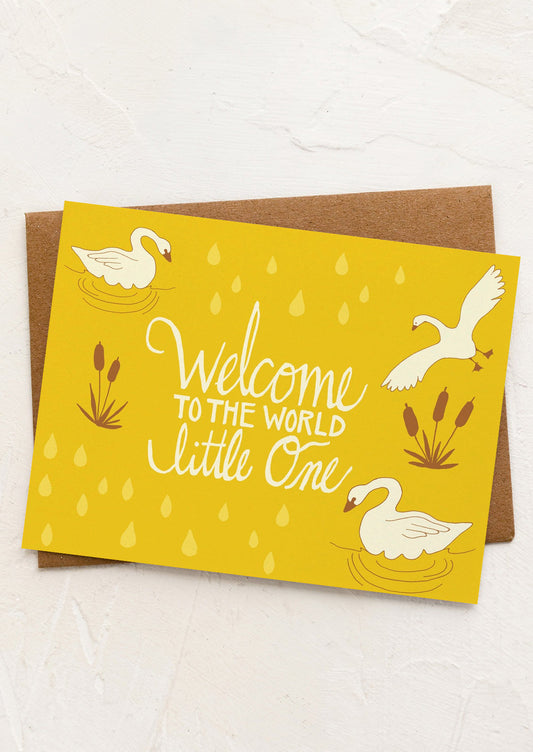 Swans Welcome Baby Card